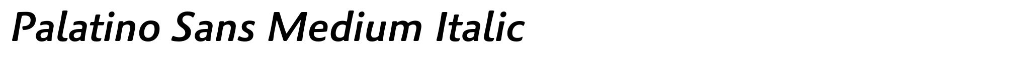 Palatino Sans Medium Italic image